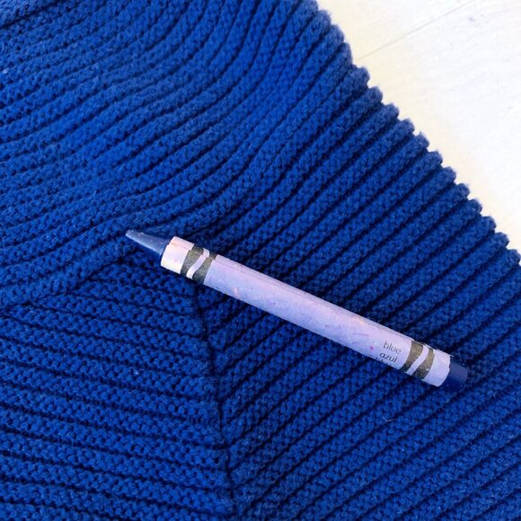 Talbots Womens Pullover Sweater Cable Knit Blue Button Detail Size M - Picture 4 of 12